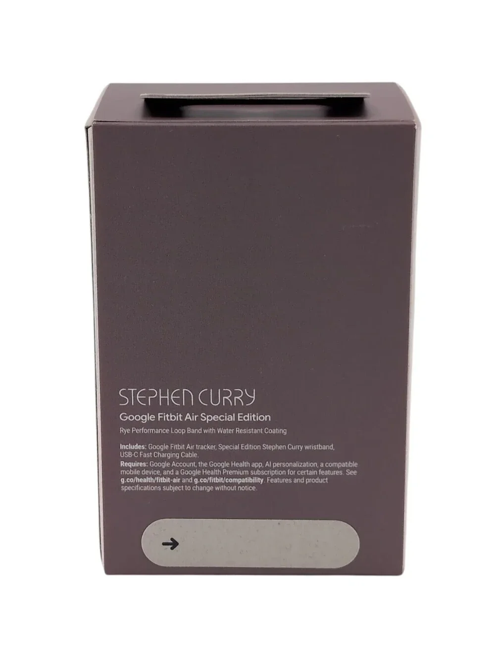 Google Fitbit Air Stephen Curry Special Edition 40mm Fitness Tracker New Sealed